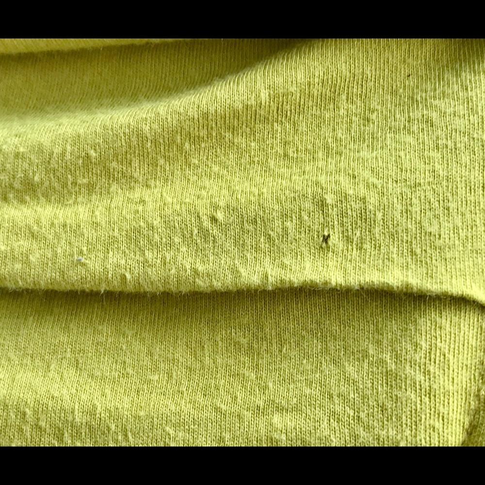 ▪️ANTHROPOLOGIE▪️DELETTA▪️Mustard Yellow Pleated Ruffle Cap Sleeve Top - Picture 8 of 8